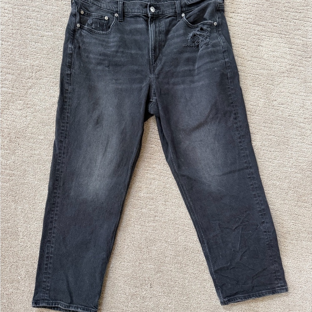 American Eagle Outfitters Men's Dark Gray Relaxed Jeans